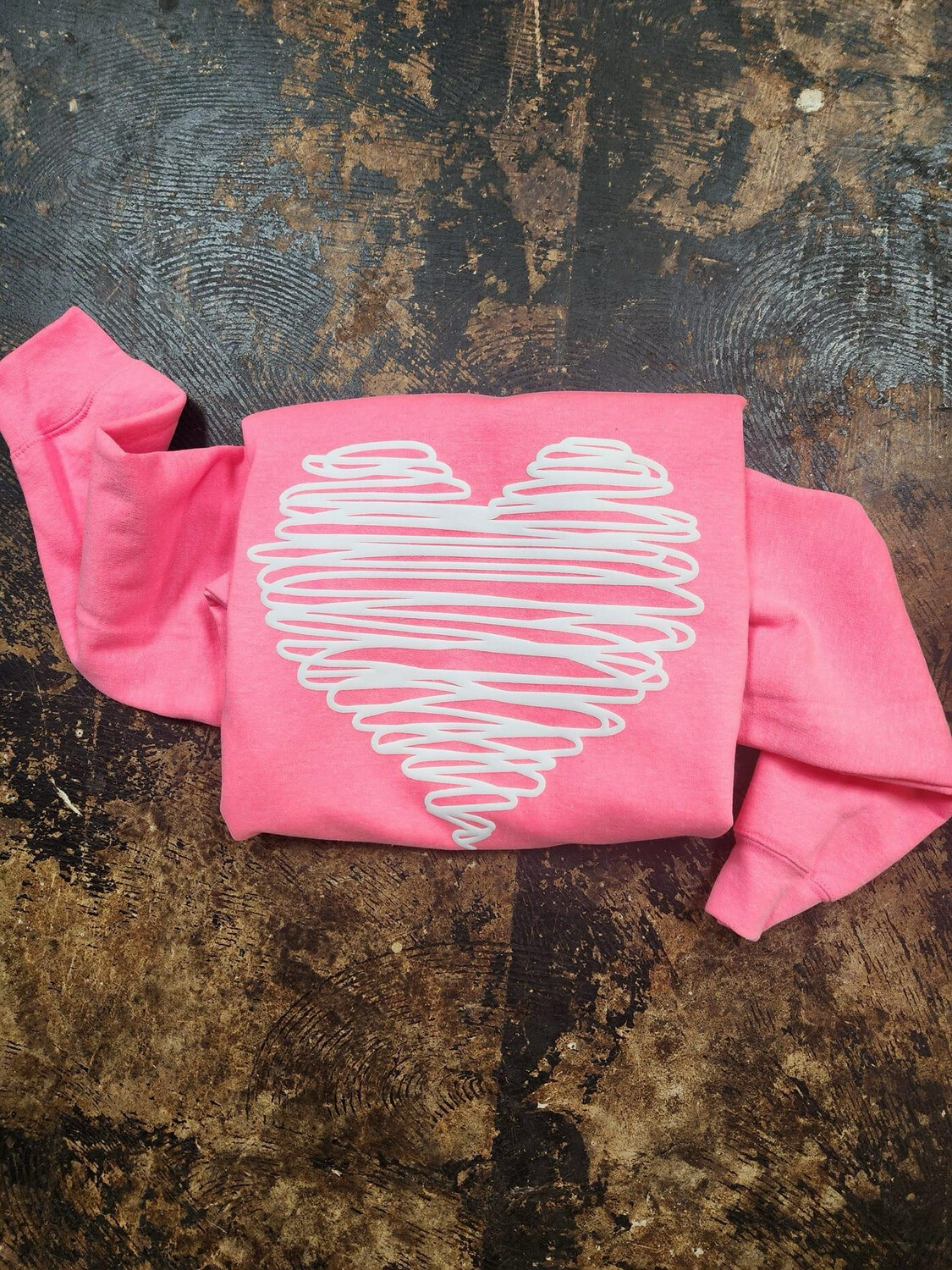 Bright Pink Scribble Heart