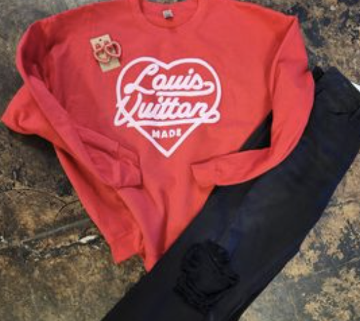 L V Heart Sweatshirt