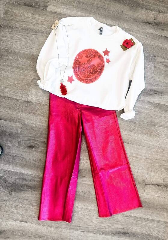 Glitter star eye smiley