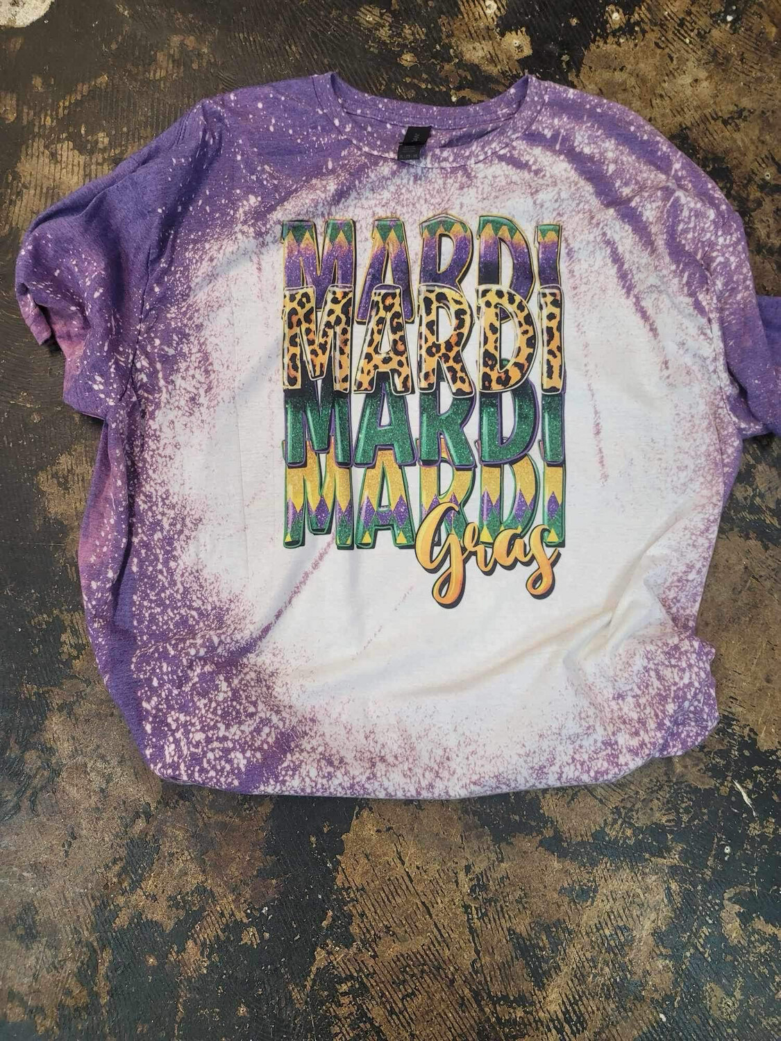 Mardi Gras bleached purple