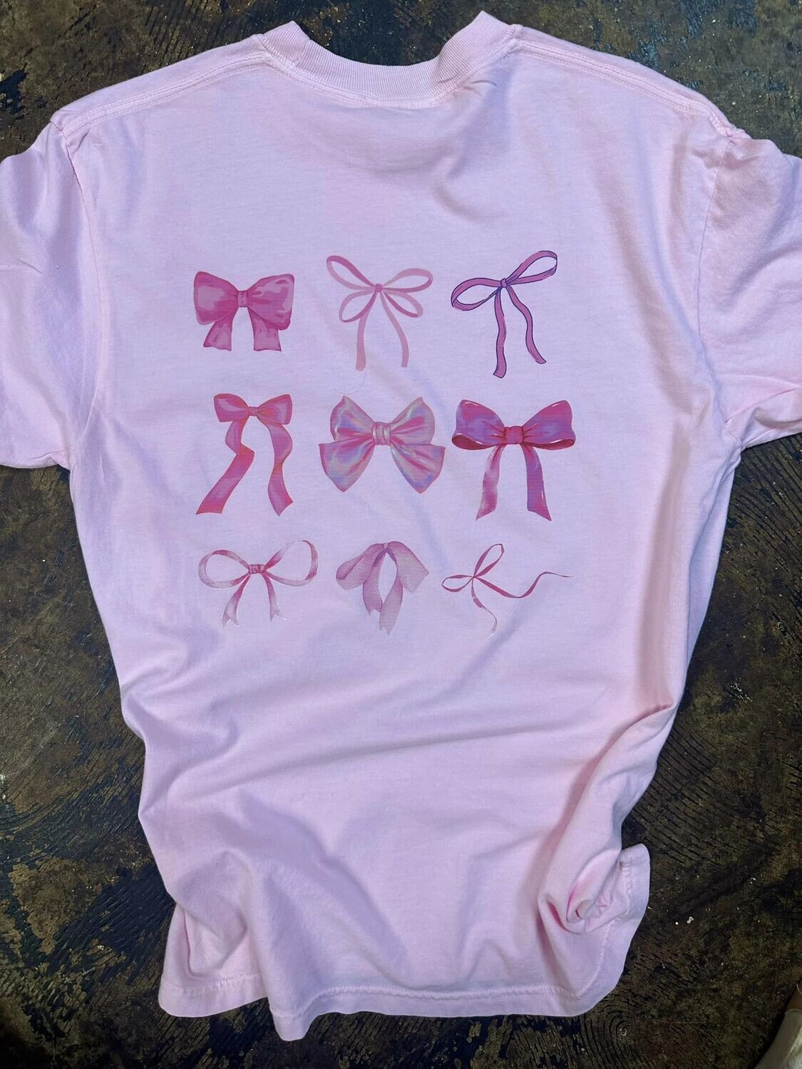 Pink bows transfer