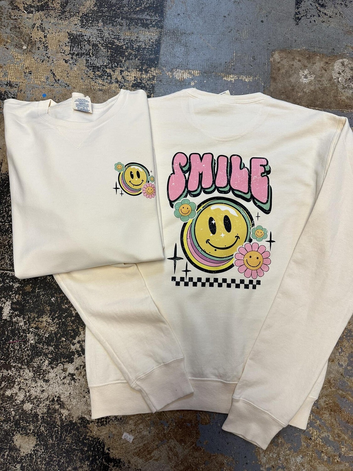 Smile transfer sweatshirt