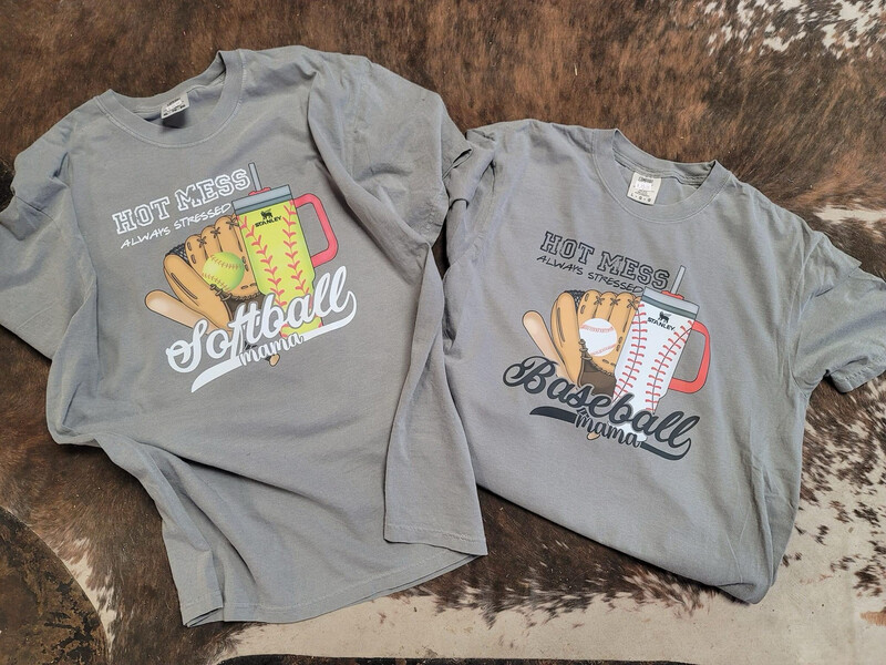 Hot Mess Softball/baseball Mama Transfer