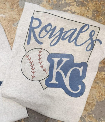 Royals baseball and home plate
