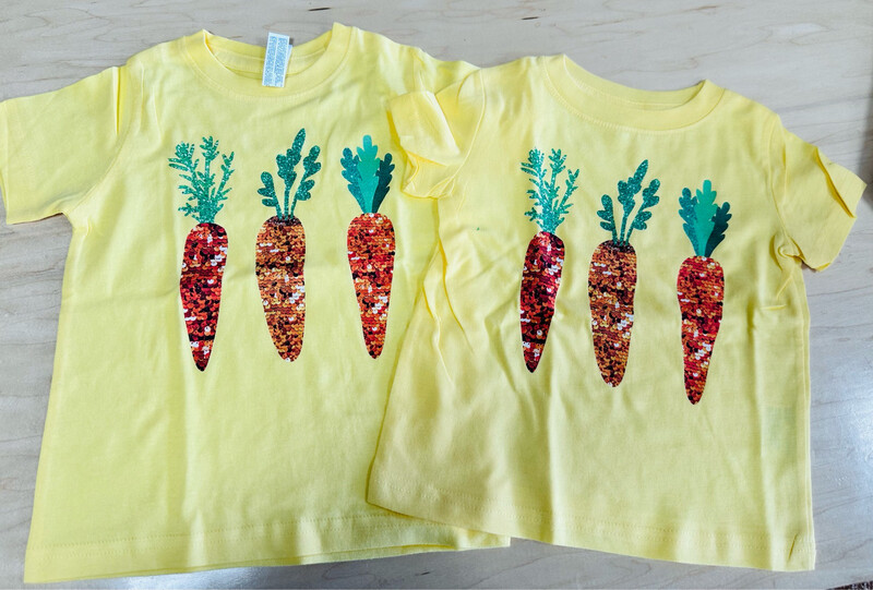 Sequin carrots transfer