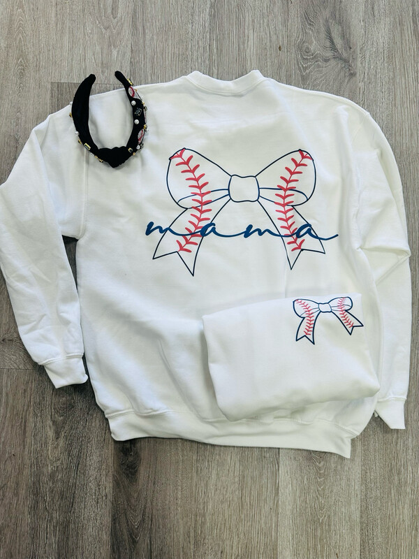 Baseball/softball mama bow