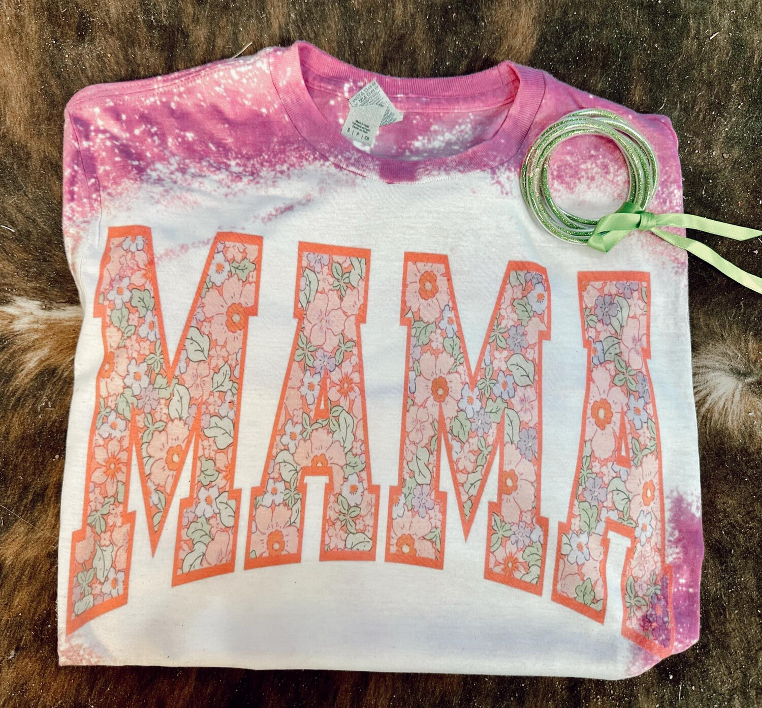 Mama floral bleached
