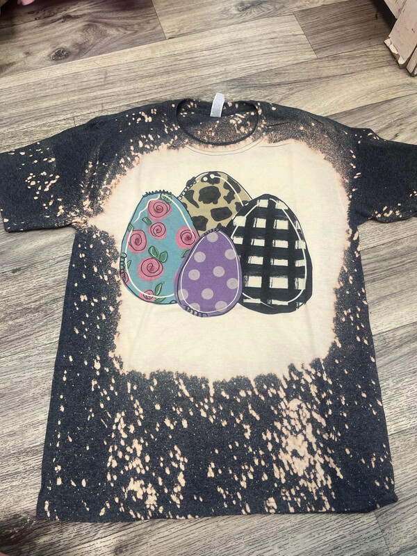 Easter plaid floral leopard eggs bleached