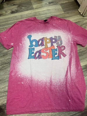 Happy easter bubbly letters bleached