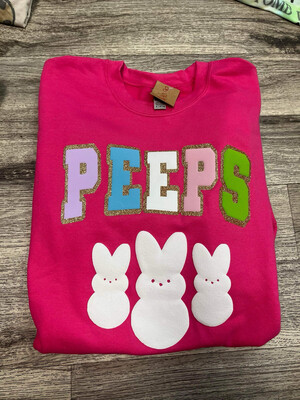 Peeps puff vinyl sweatshirt