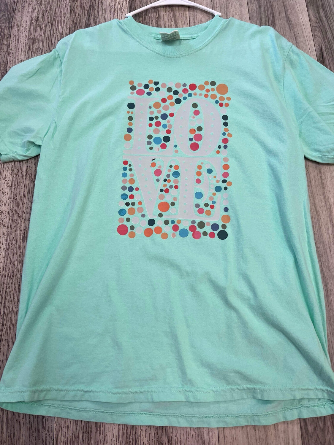 Love colorful dots transfer