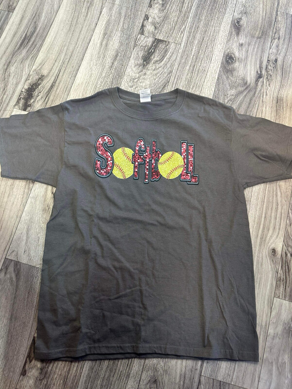 Sequin softball transfer