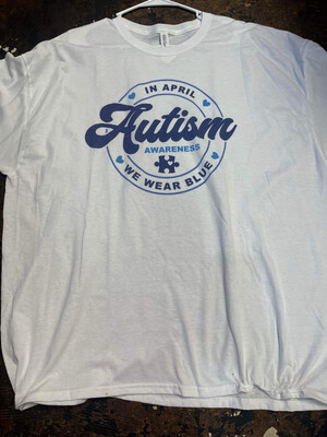In april we wear blue autism awareness