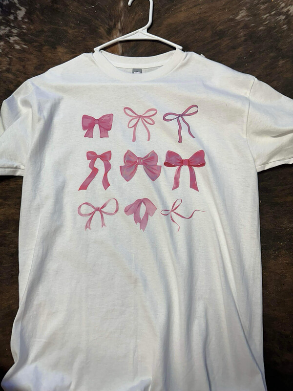 Pink bows transfer