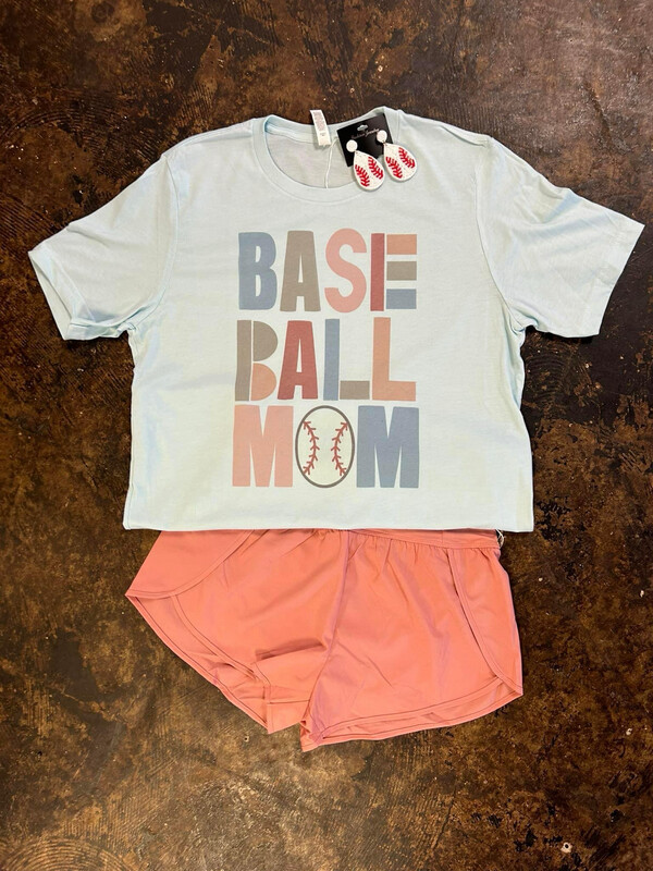 Baseball mom block letters
