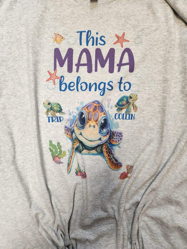 Mama seaturtle w babies