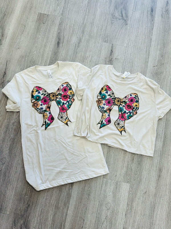 Floral bow transfer bella