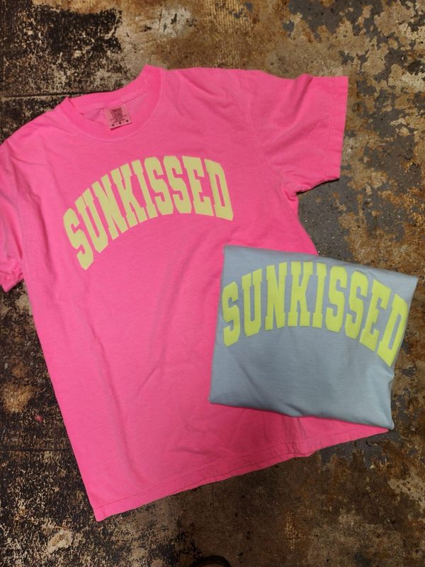 Sun kissed block letter vinyl