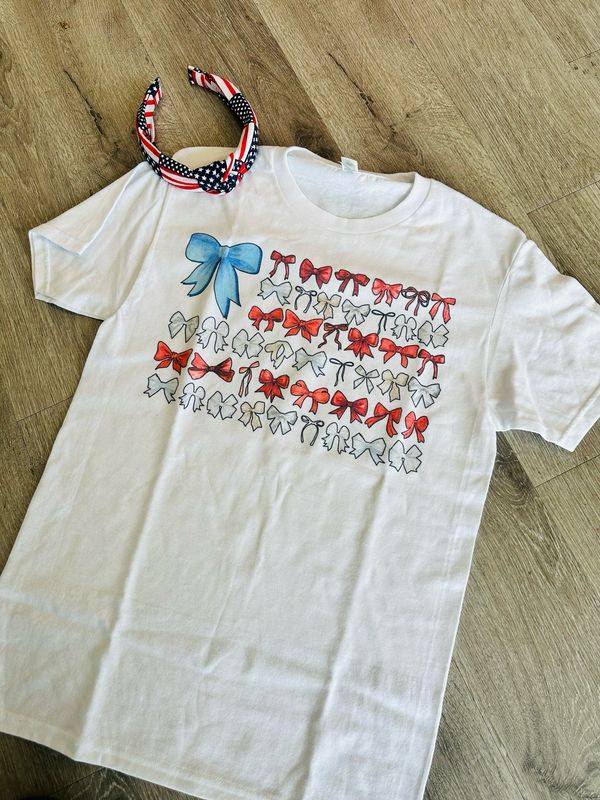 American flag bows