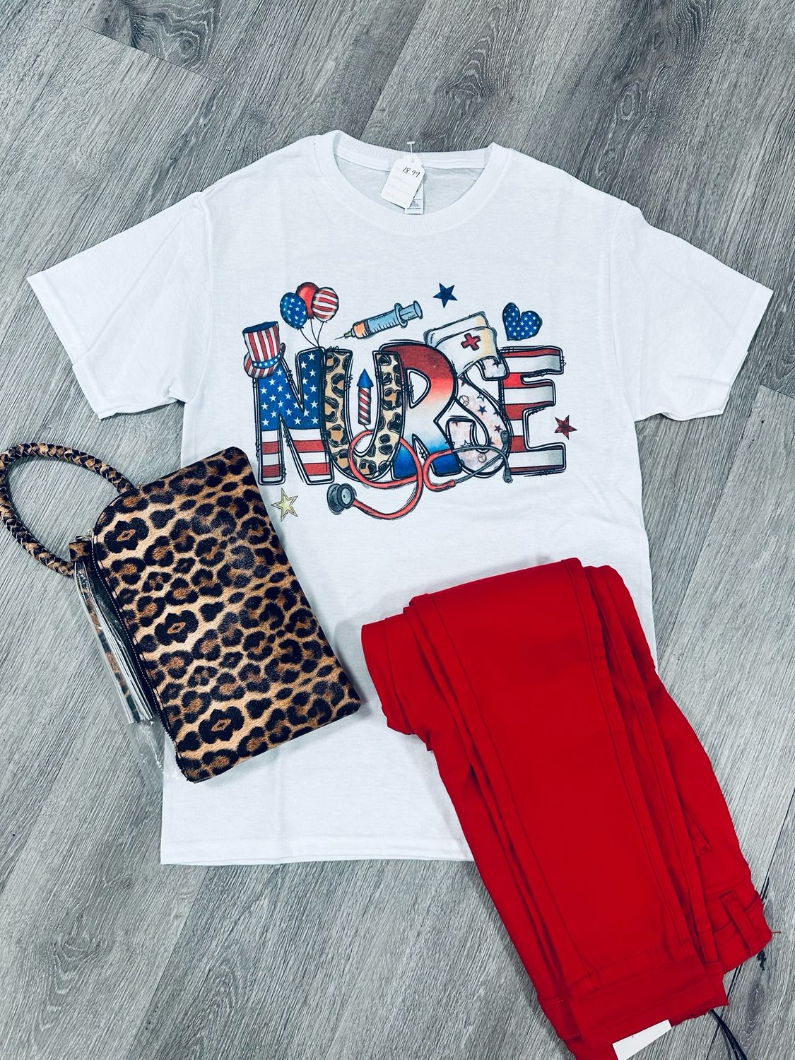 Nurse red white blue
