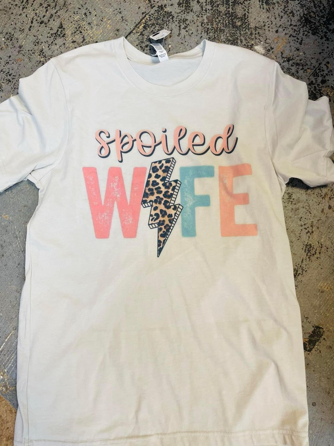 Spoiled wife cheetah lightening bolt