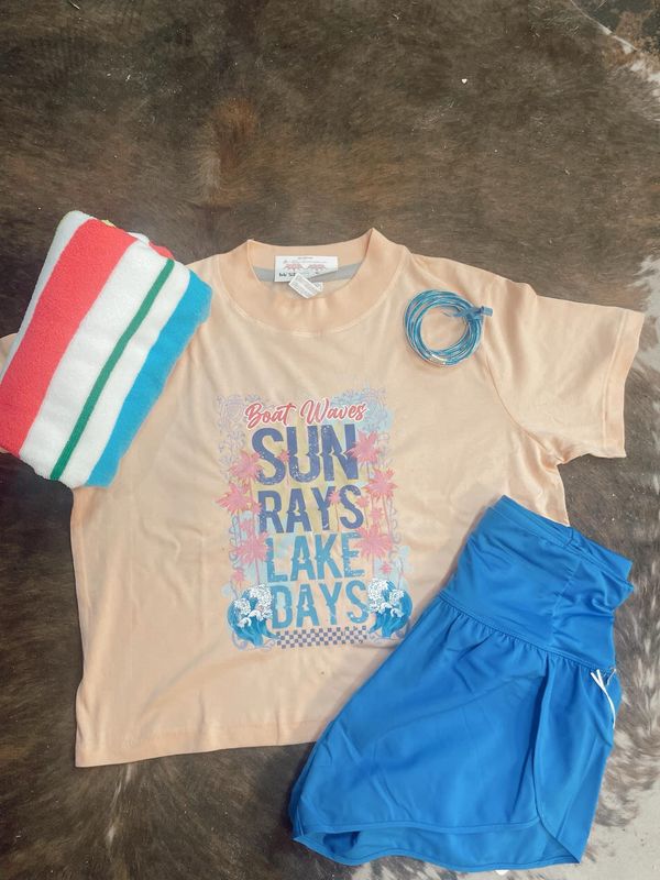 Sun rays lake days palm trees transfer