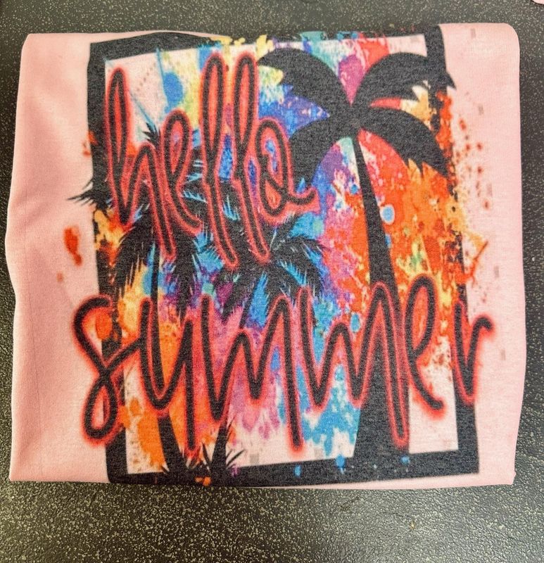 Hello summer palm tree