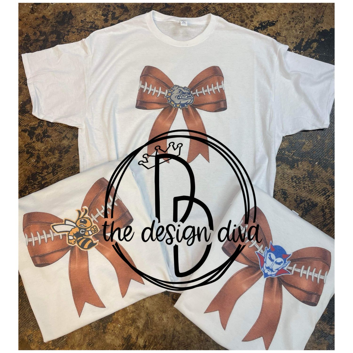 Football Bow W Mascot