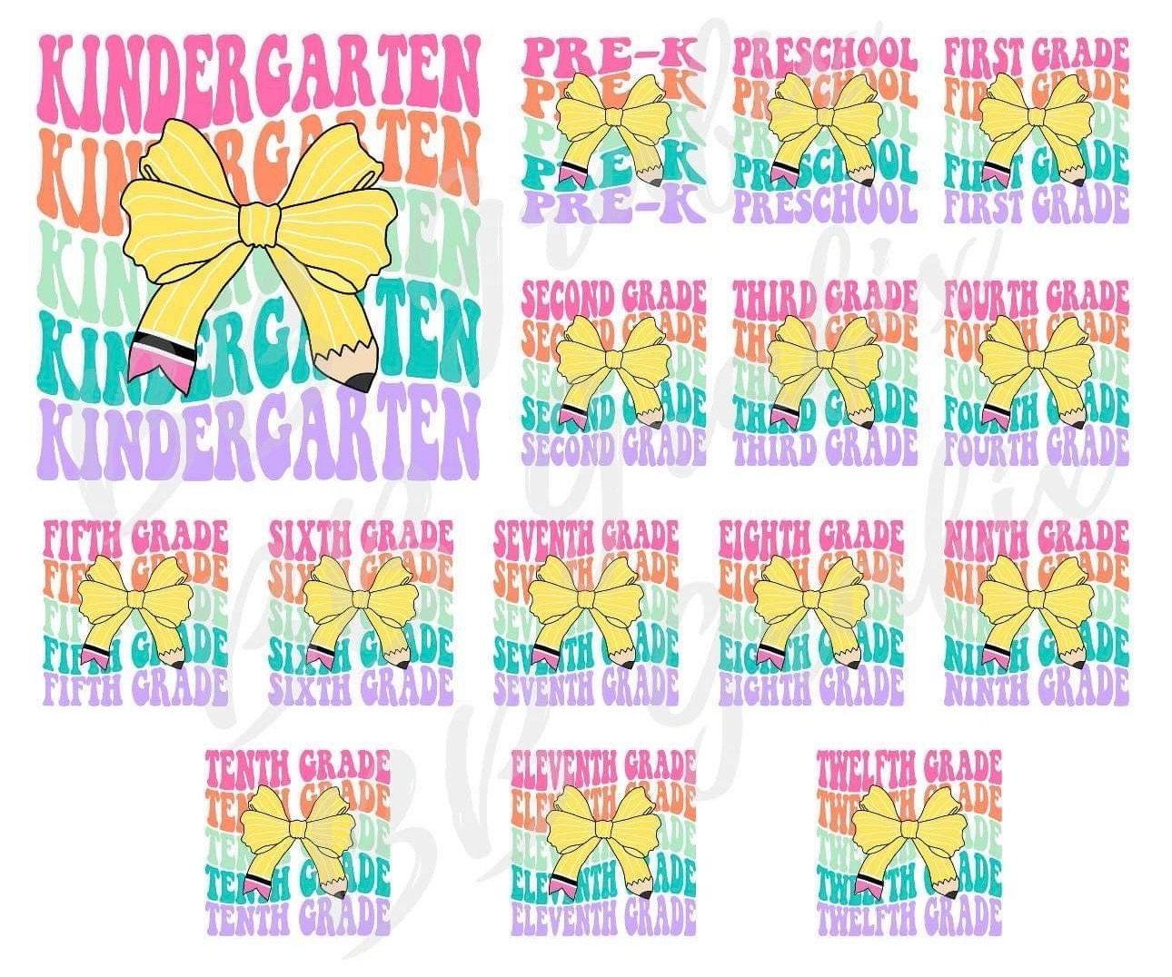 School Grade Pencil Bow