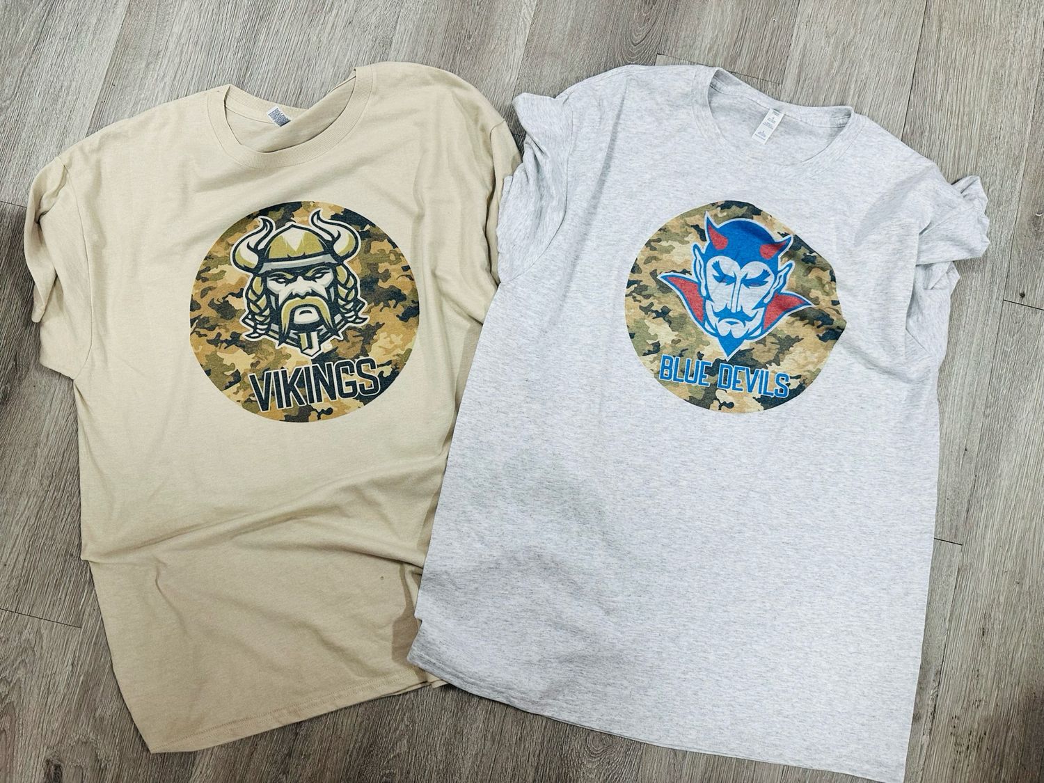 Camo mascot head