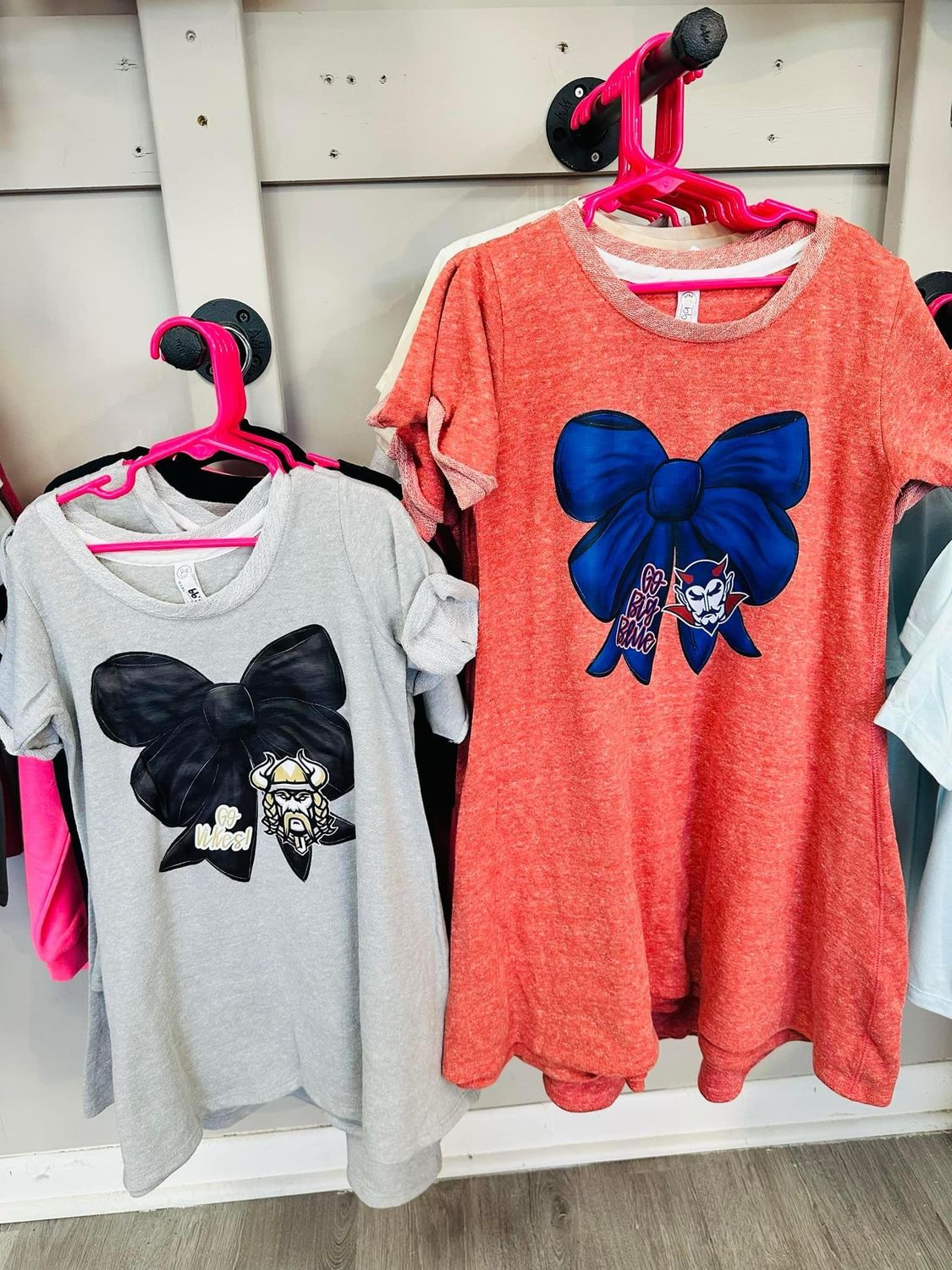 Rabbit Skin Dress W Bow/mascot Transfer