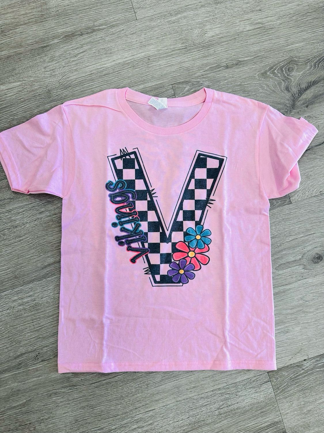 Checkered V Flower Vikings