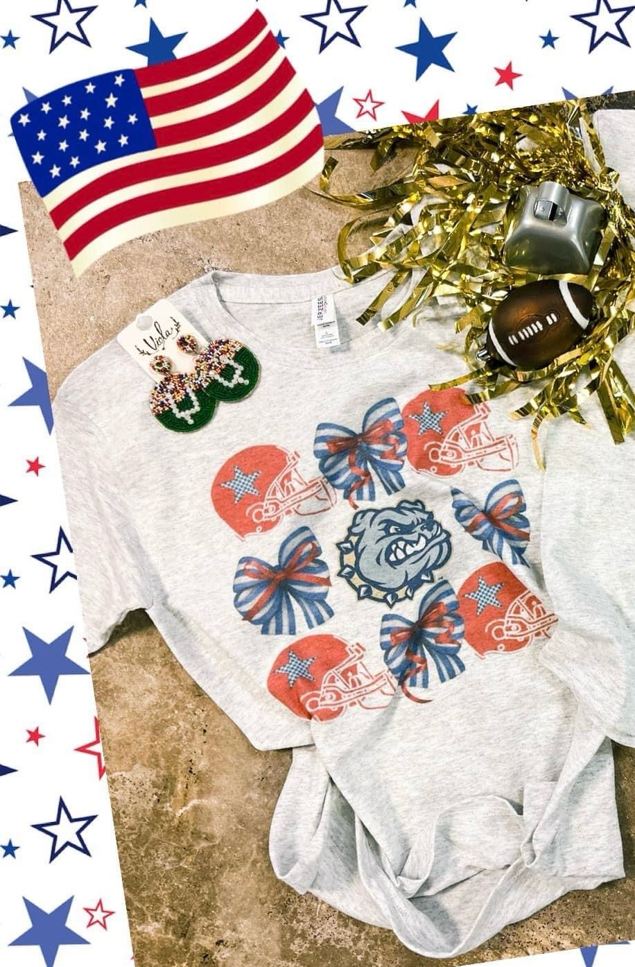 Dora USA Bows And Football Helmet
