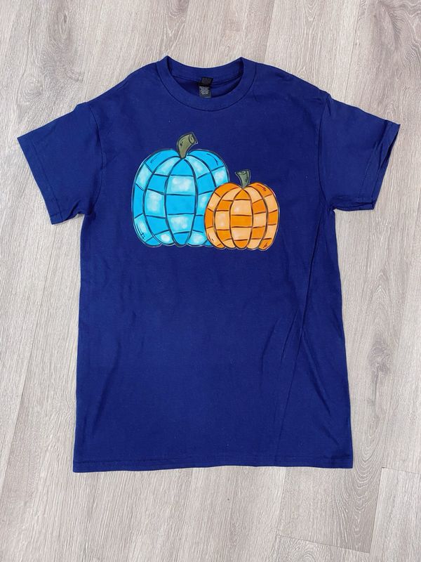 blue and orange pumpkin transfer