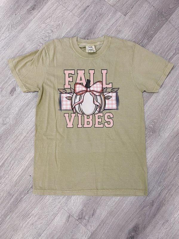 fall vibes pumpkin bow transfer