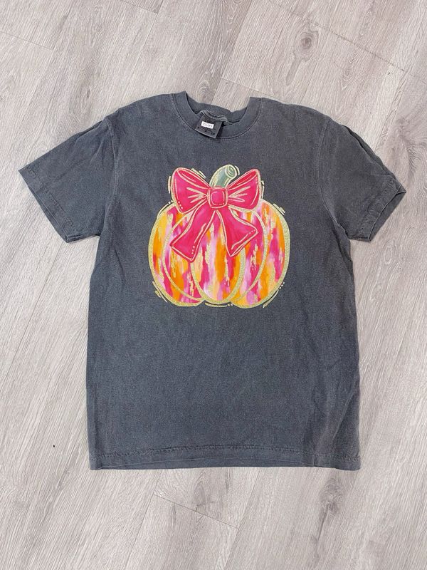 abstract pumpkin with bow transfer