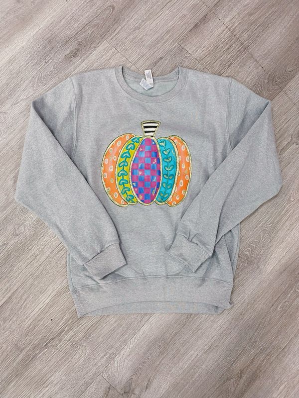 colorful patterned pumpkin transfer