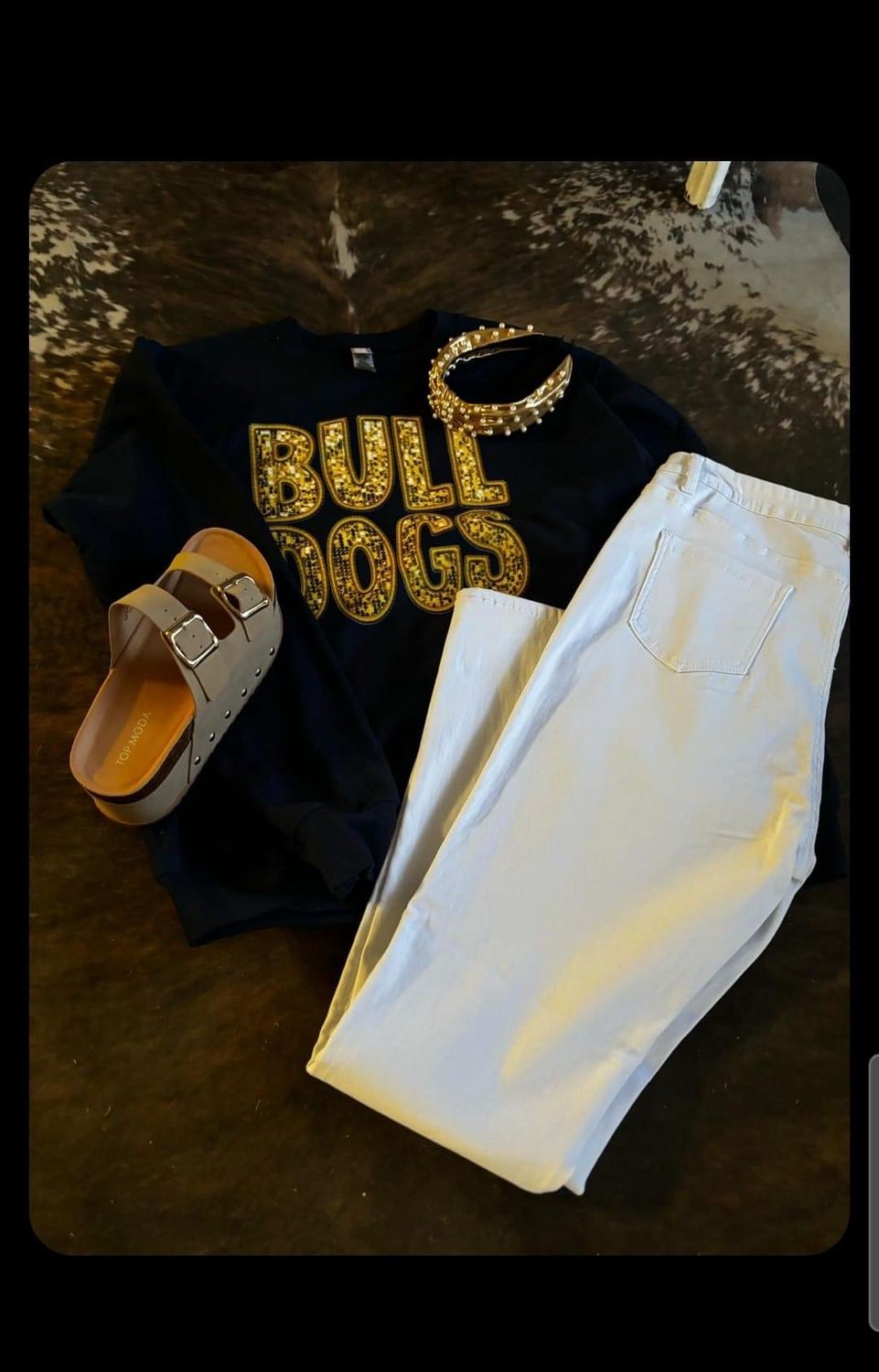 bulldogs glitter transfer