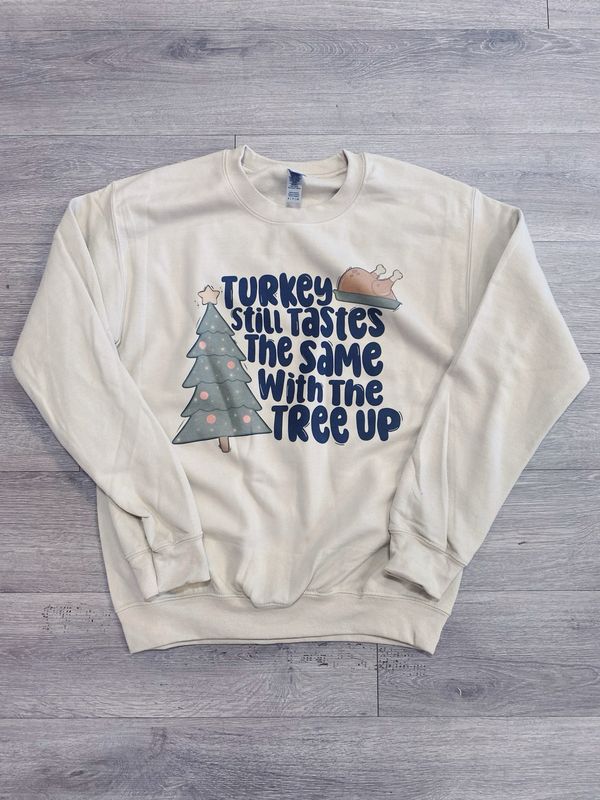 turkey still tastes the same with the tree up