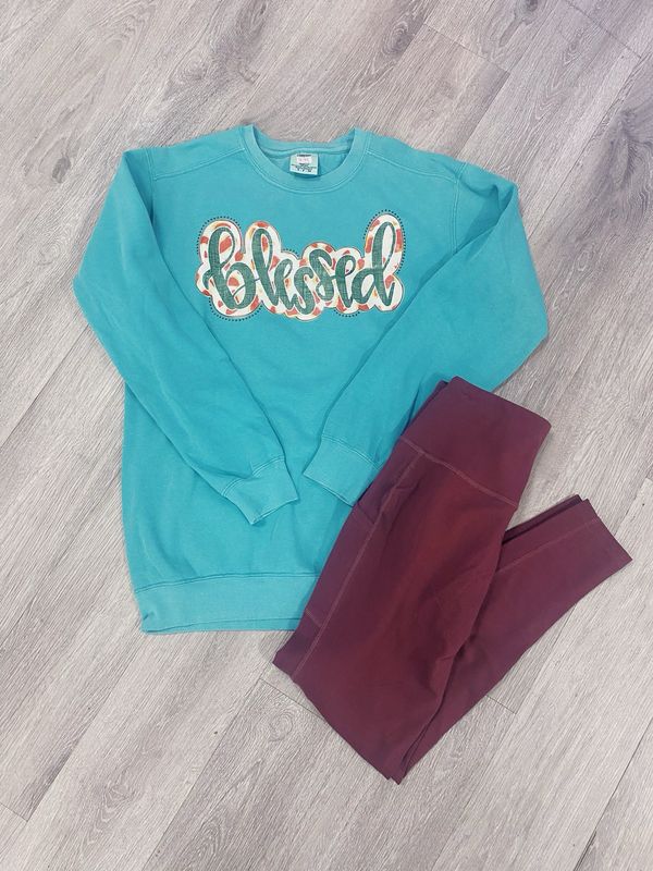 blessed transfer comfort wash sweatshirt