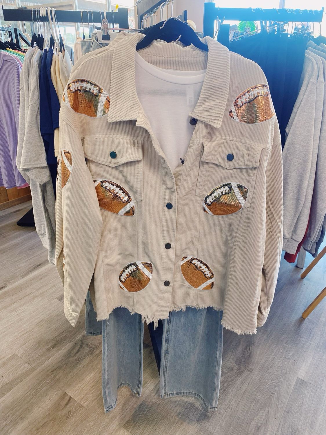 Glitter Football Corduroy Jacket