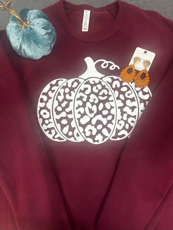 cheetah pumpkin sweatshirt