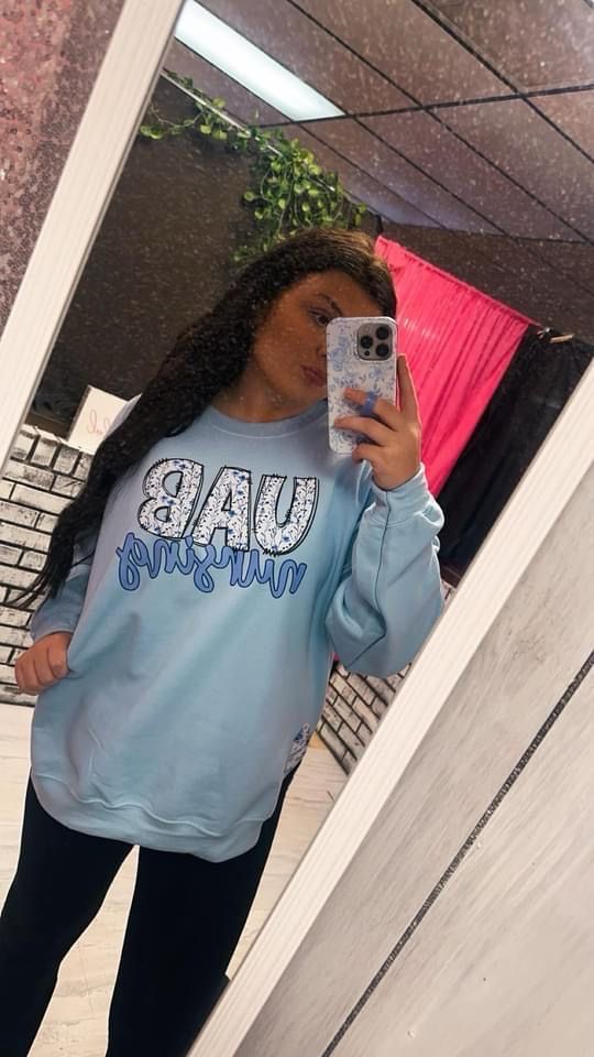 UAB nursing sweatshirt w/ side bows