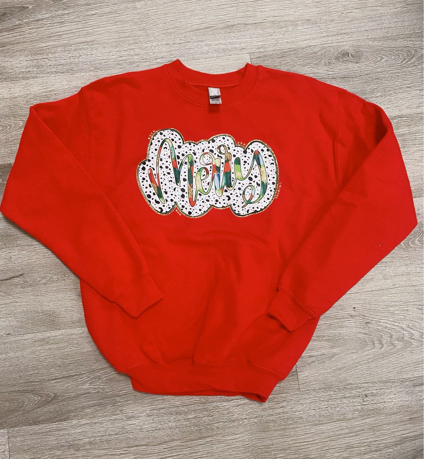 merry polka dot transfer