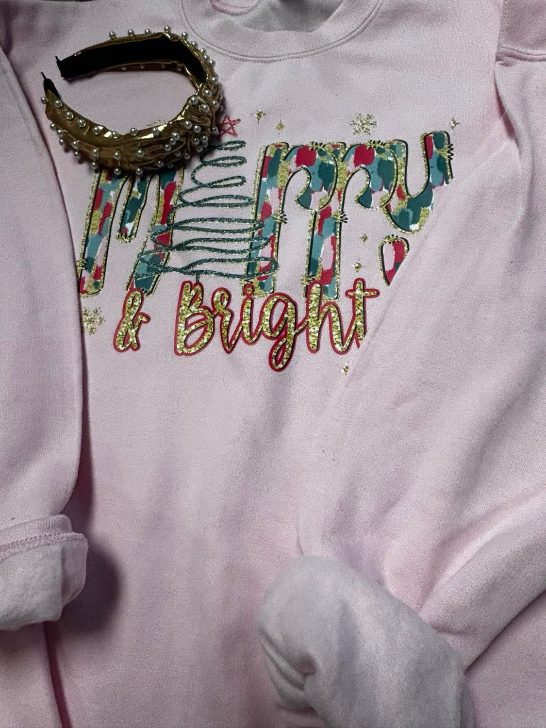 Merry And Bright Glitter Transfer