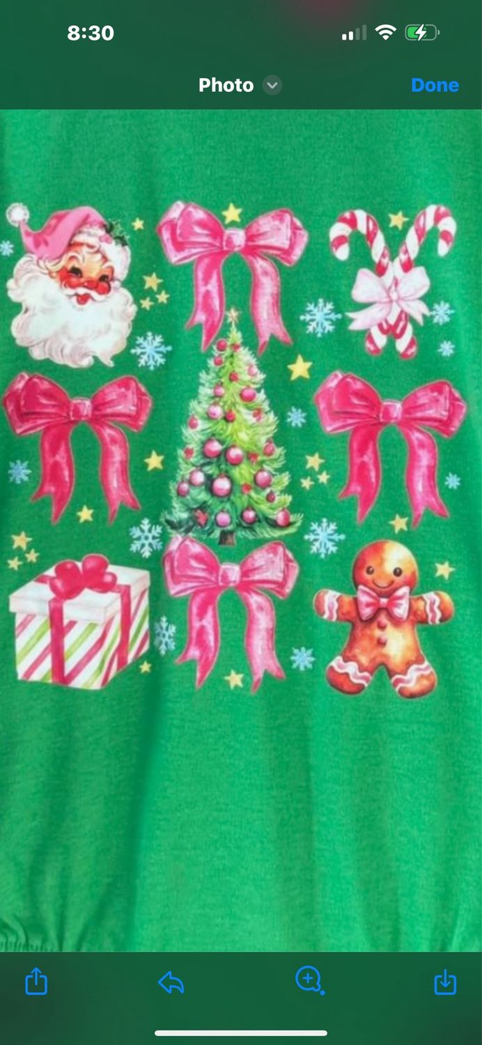 Christmas Croquet W Pink Bows