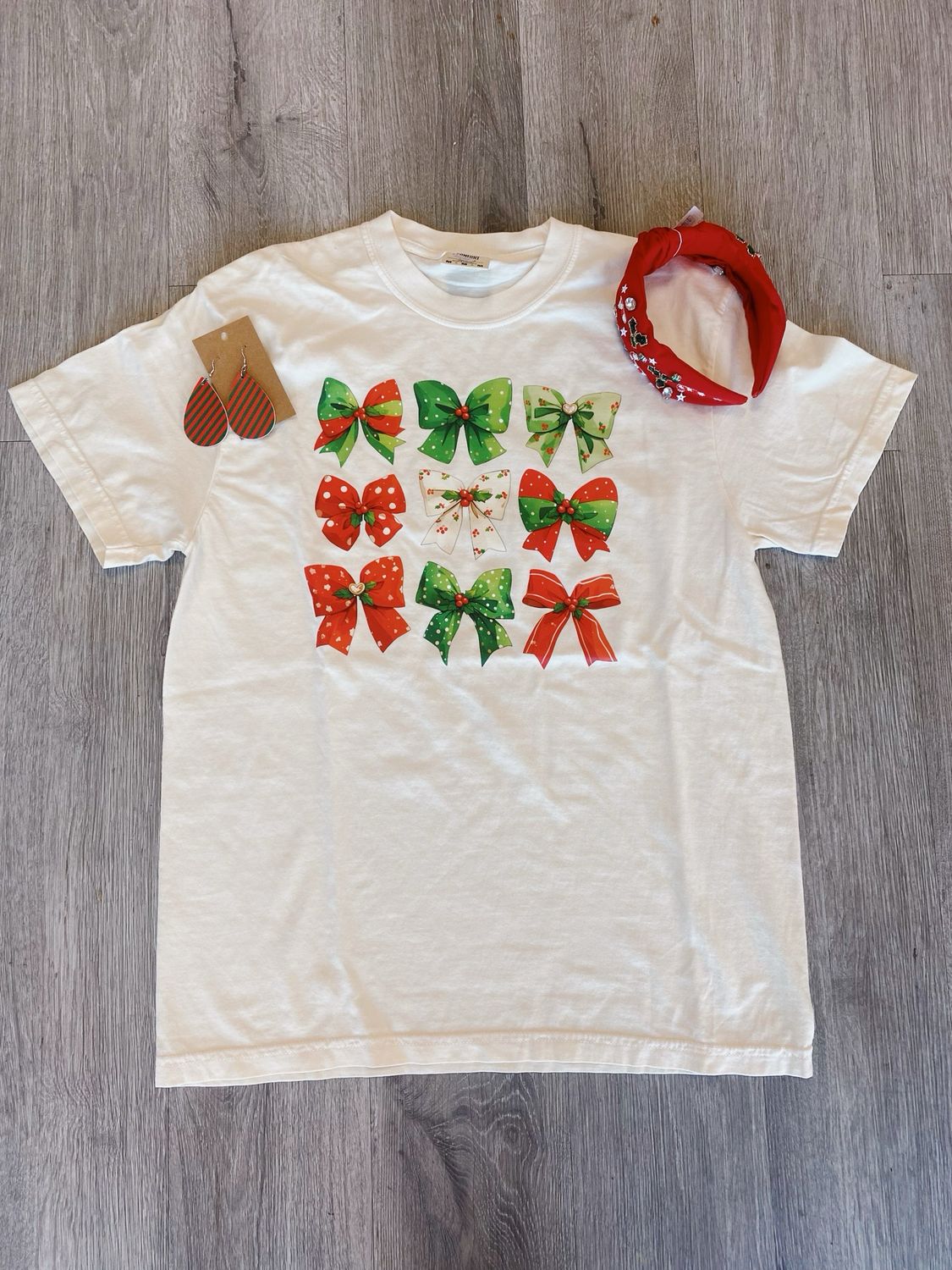 Christmas assorted bow transfer