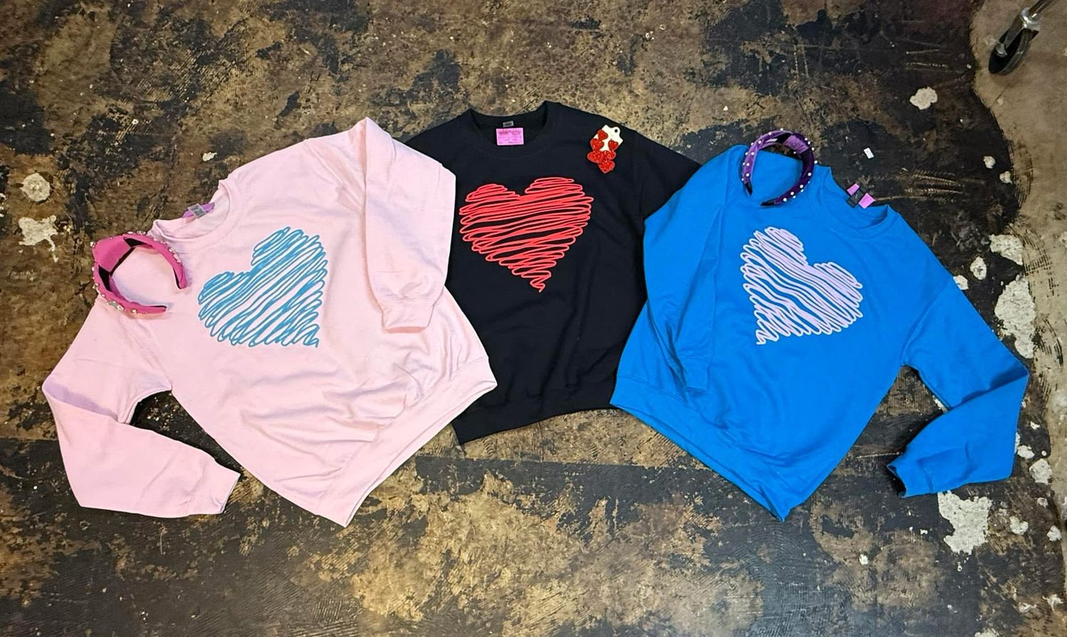Colored Heart Puff Vinyl