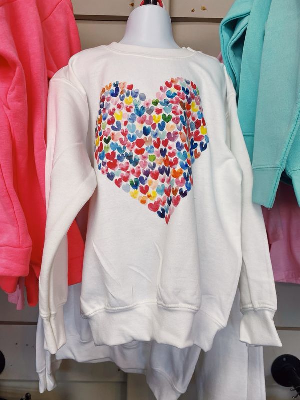 big heart (mini hearts) transfer