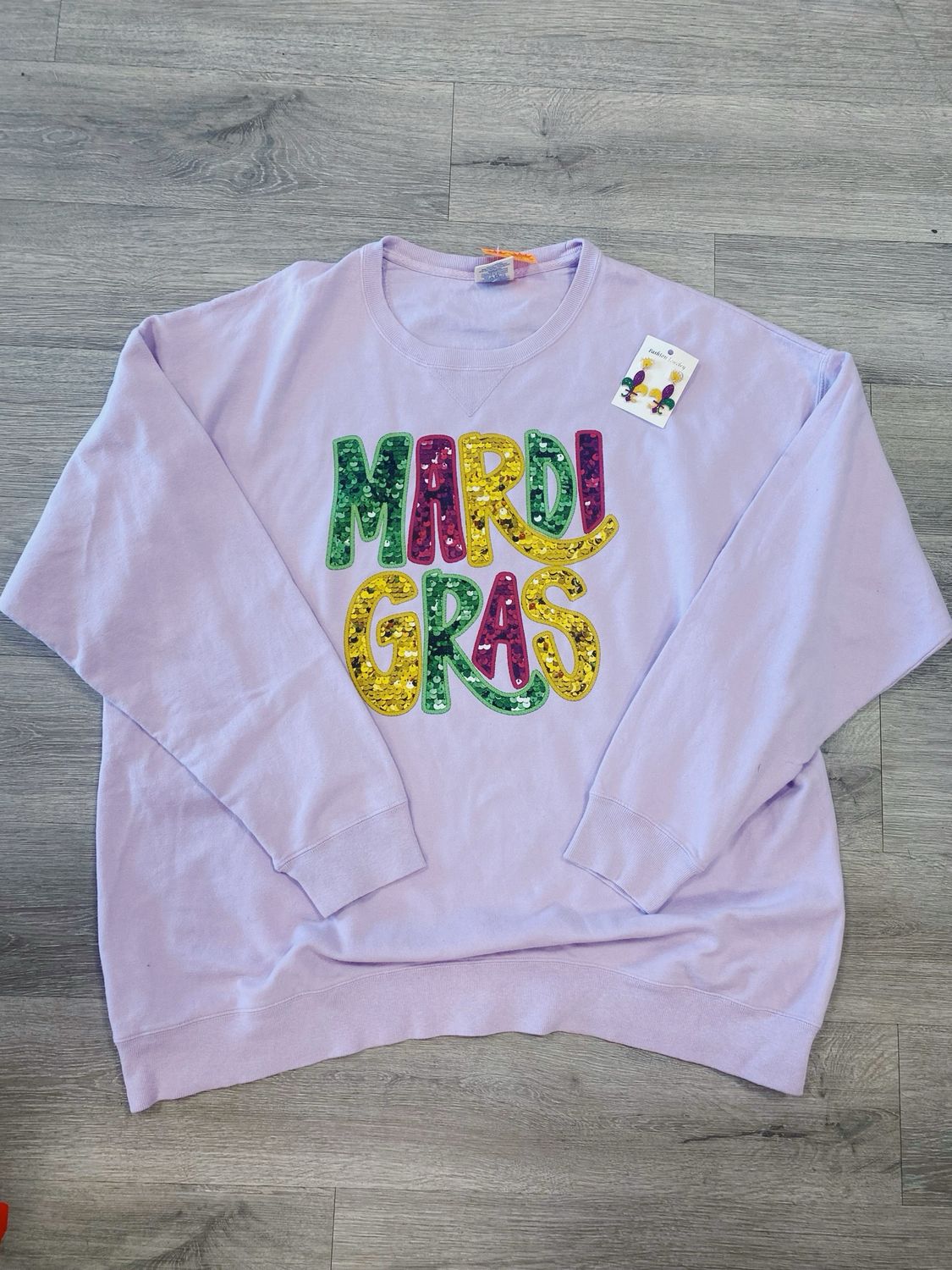 mardi gras sequin transfer